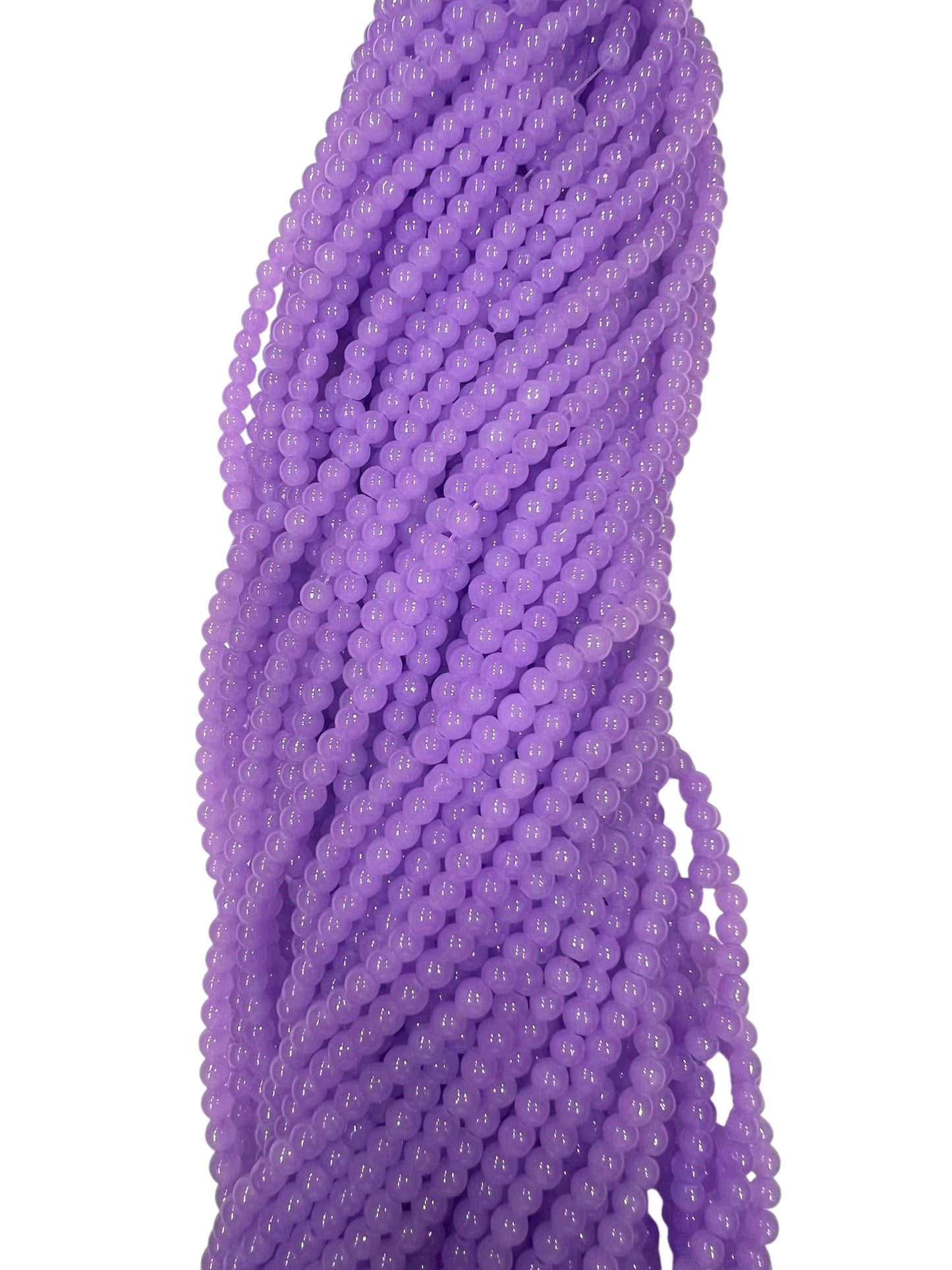 Pastel Purple Glass Jelly Beads (Light)