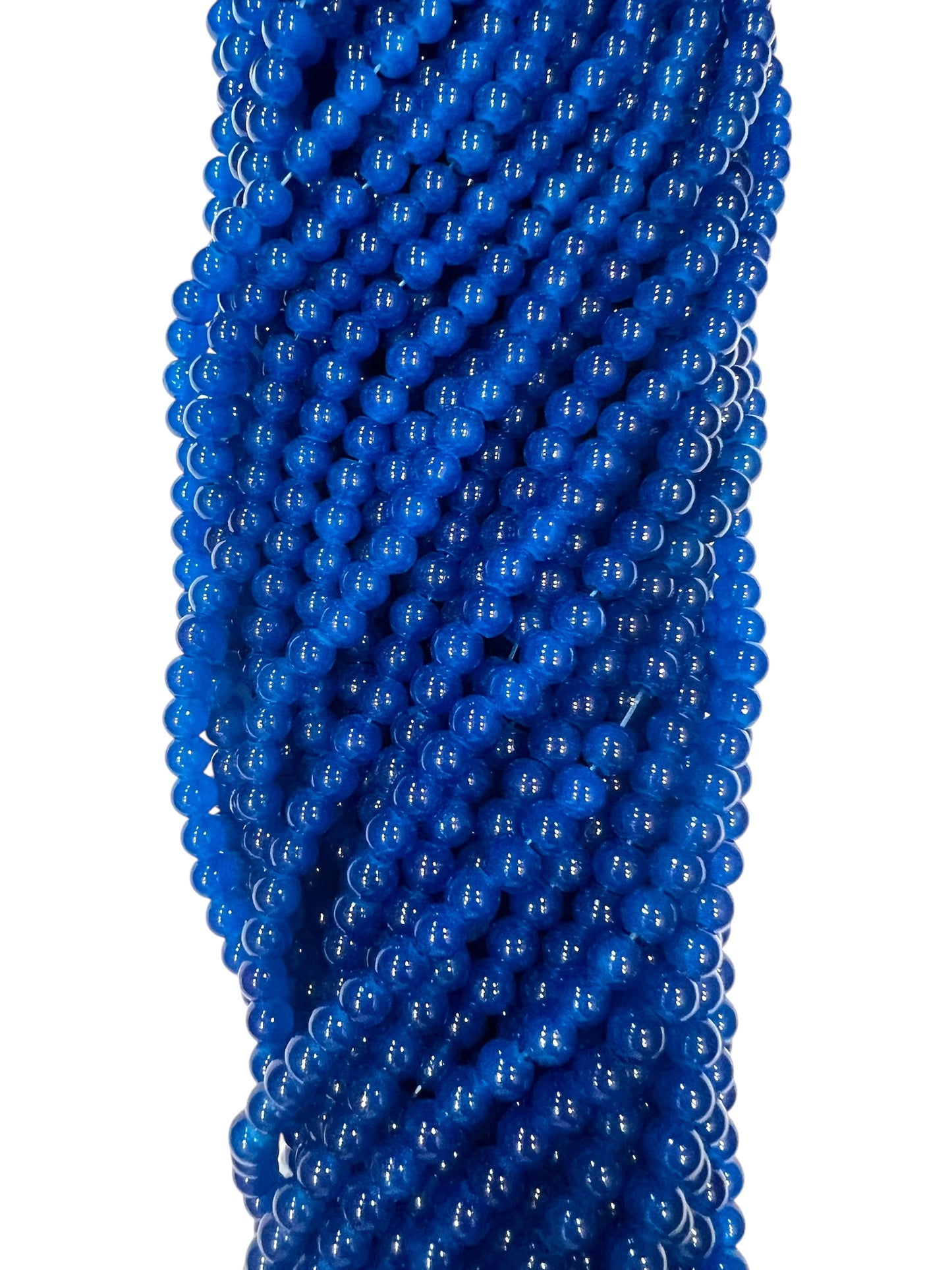 Capri Blue Glass Jelly Beads