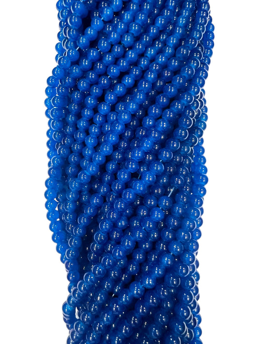 Capri Blue Glass Jelly Beads