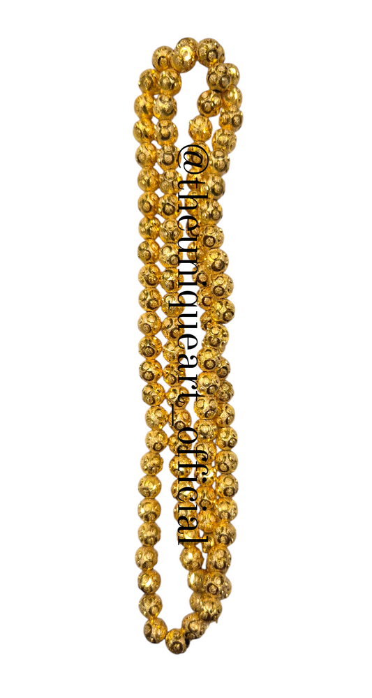 Golden Football Beads for Jewellery