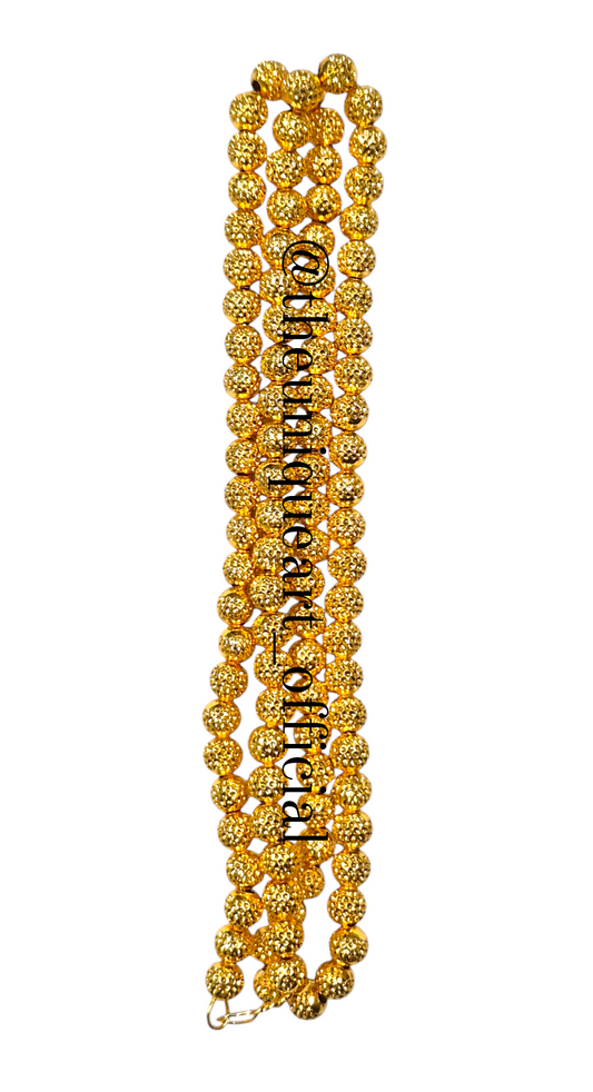 Golden Dotted Beads for Jewellery