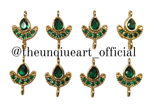 Half Moon Drop Green High Quality AD Stone