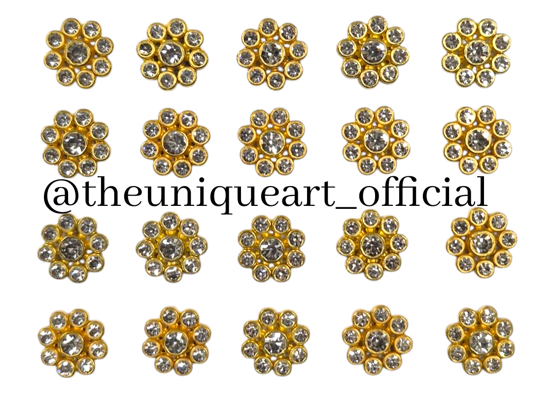 Flower Charms with Zircon Stones