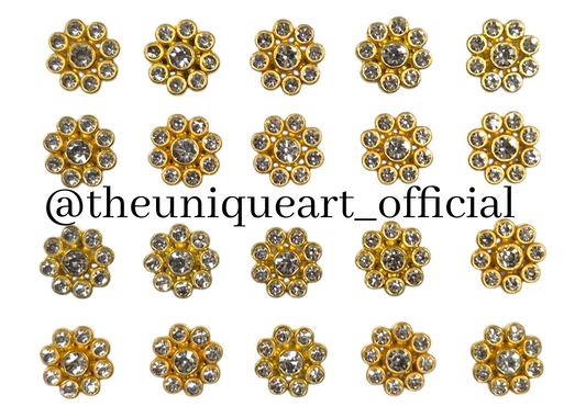 Flower Charms with Zircon Stones