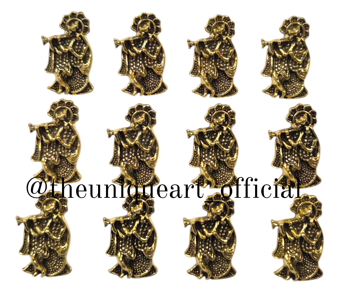 New Radha Krishna Gold Metal Charm