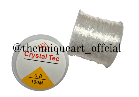 Elastic Wire Transparent 0.8 Roll