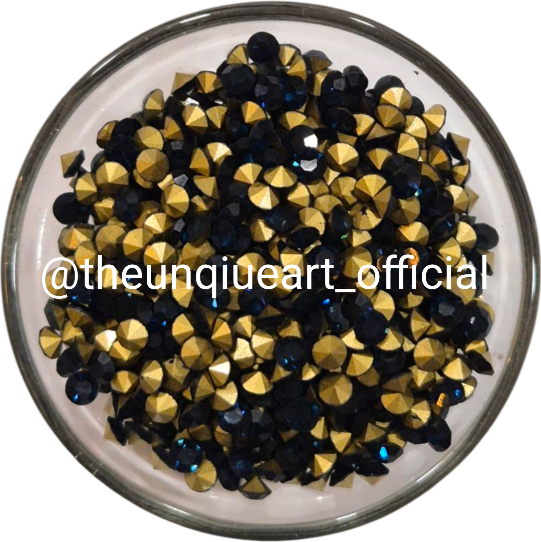 Navy Blue 16ss Zircon Glass Stone