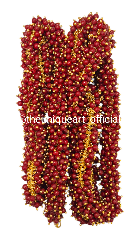 Maroon Loreal Beads