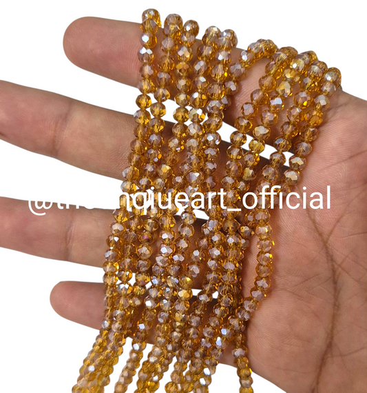 Golden Rainbow 4mm Crystal Beads