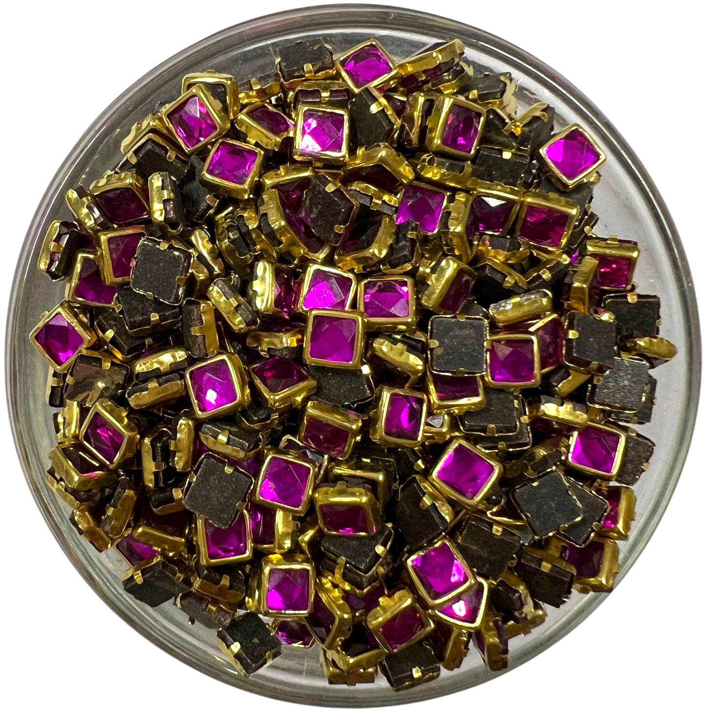 Dark Pink / Rani 4x4mm Glossy
