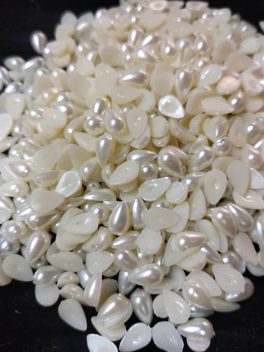 Drop Shape Half Cut Beads 8x5mm