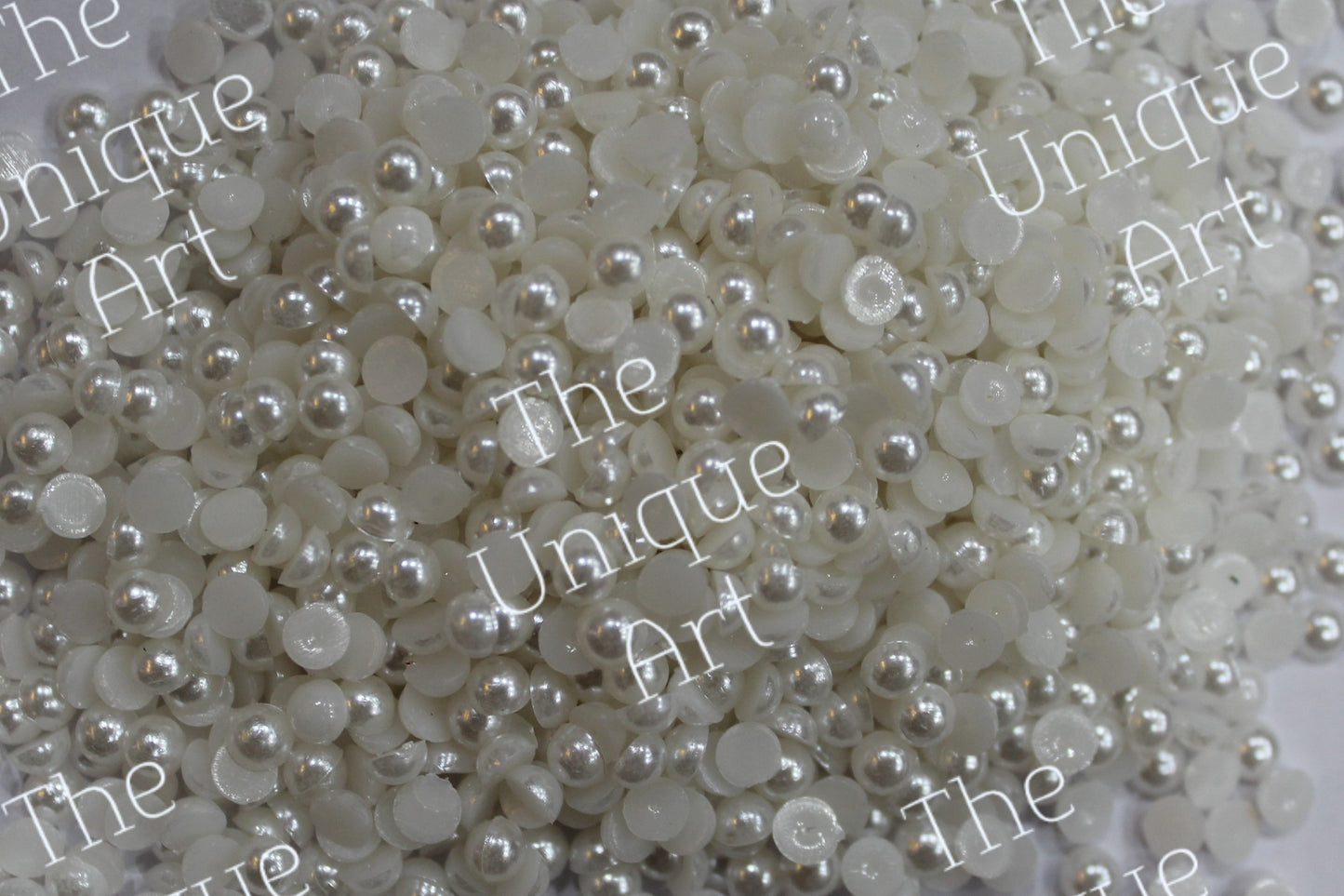 Off White / Cream Half Cut Beads
