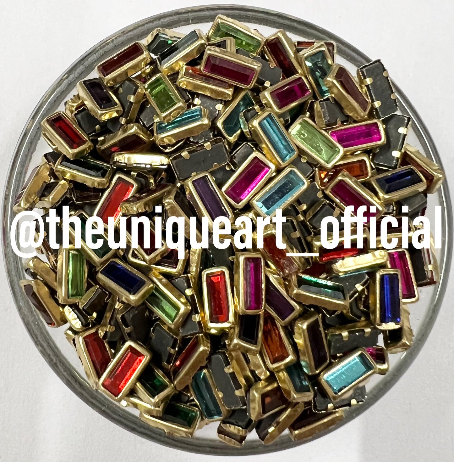 3x7 Glass Rectangle Multicolour