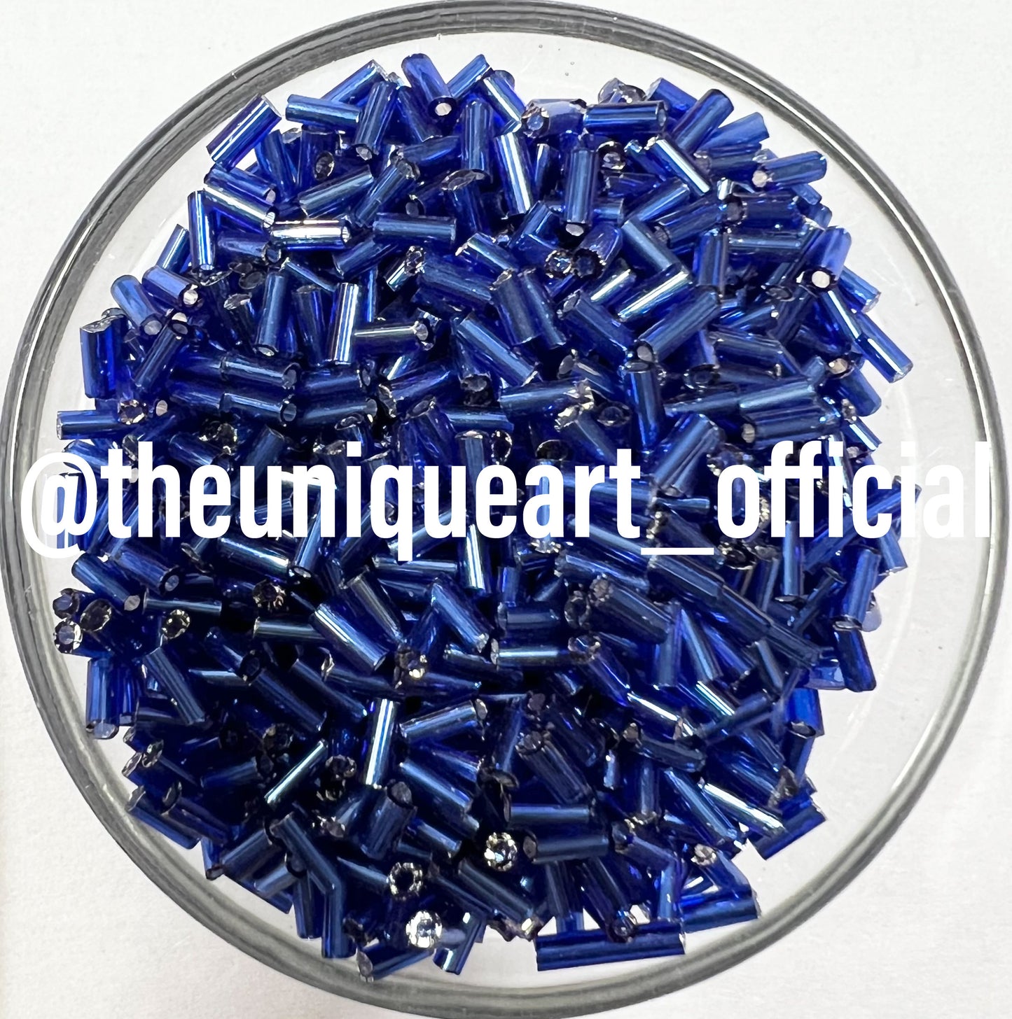 Blue Silverline Glass Tube