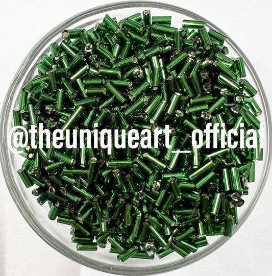 Green Silverline Glass Tube