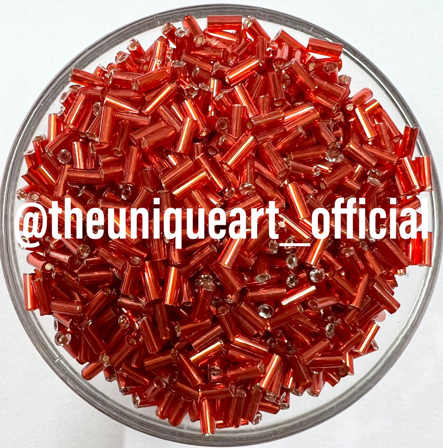 Red Silverline Glass Tube