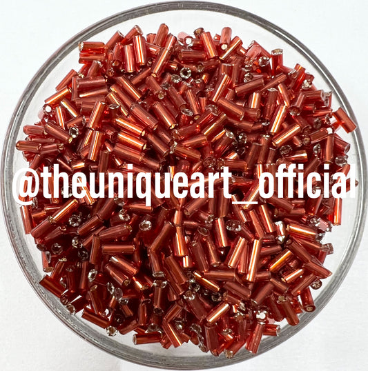 Maroon Silverline Glass Tube