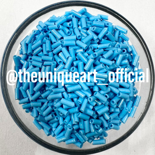 Light Blue Opaque Glass Tube