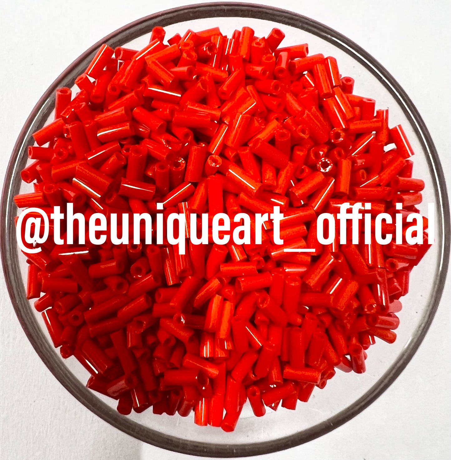 Red Opaque Glass Tube