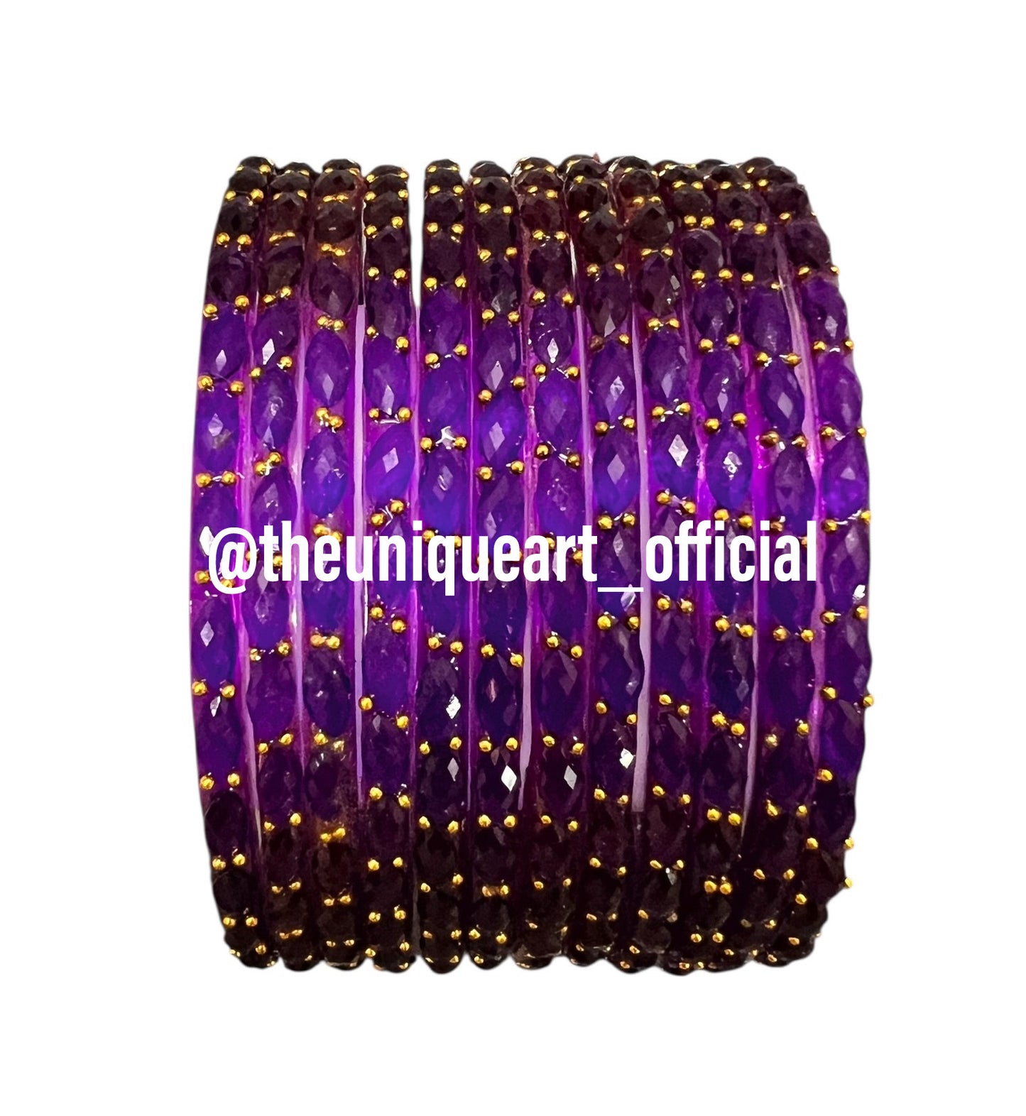 Purple Raindrop Bangles (Jamni)