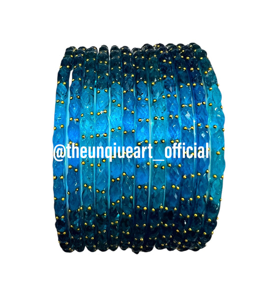 Firozi Raindrop Bangles (Firozi)