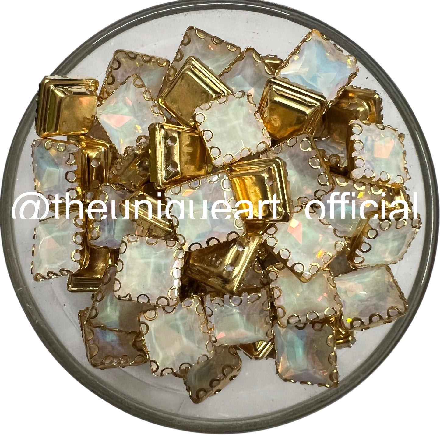 White Opal Rainbow 8x8 Square