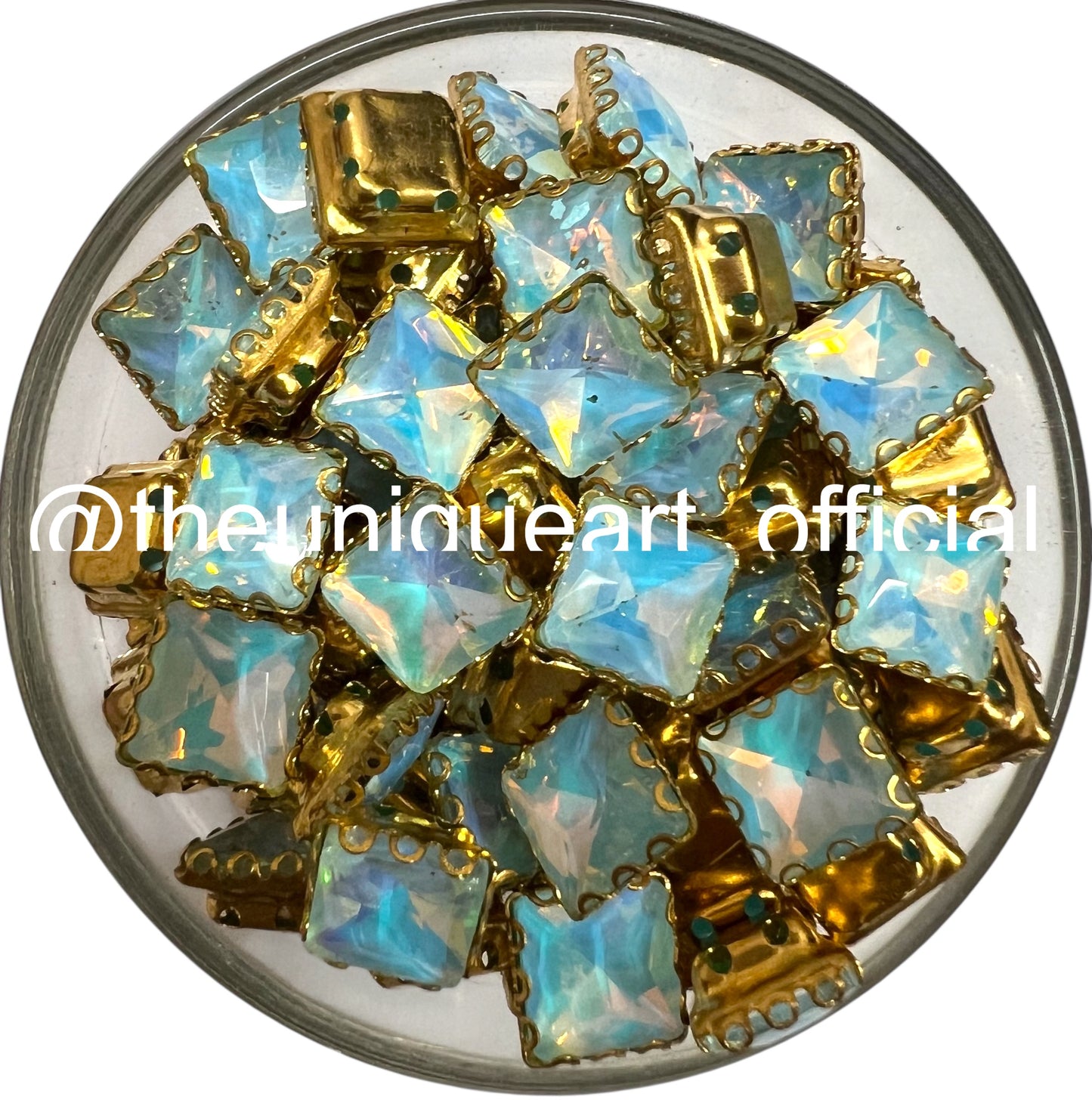 Aqua Opal Rainbow 8x8 Square