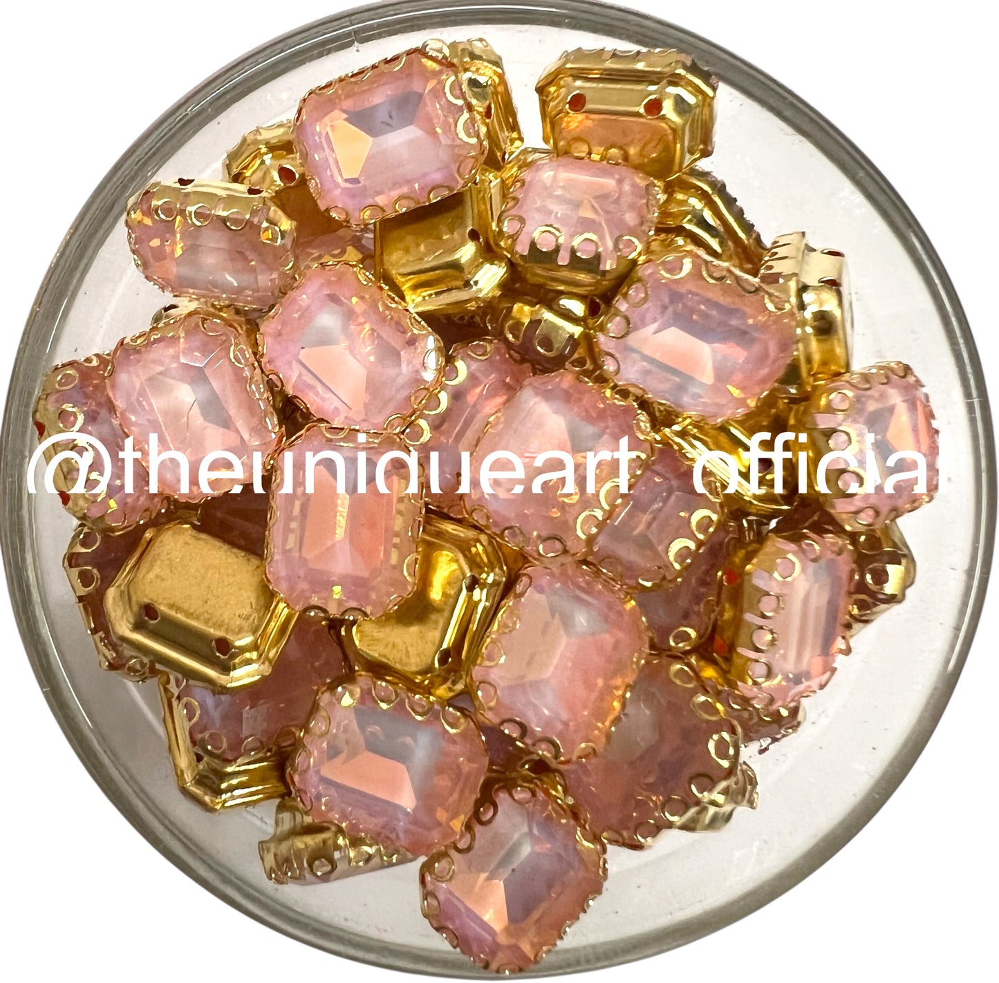 Peach Opal Rainbow 8x10 Rectangle