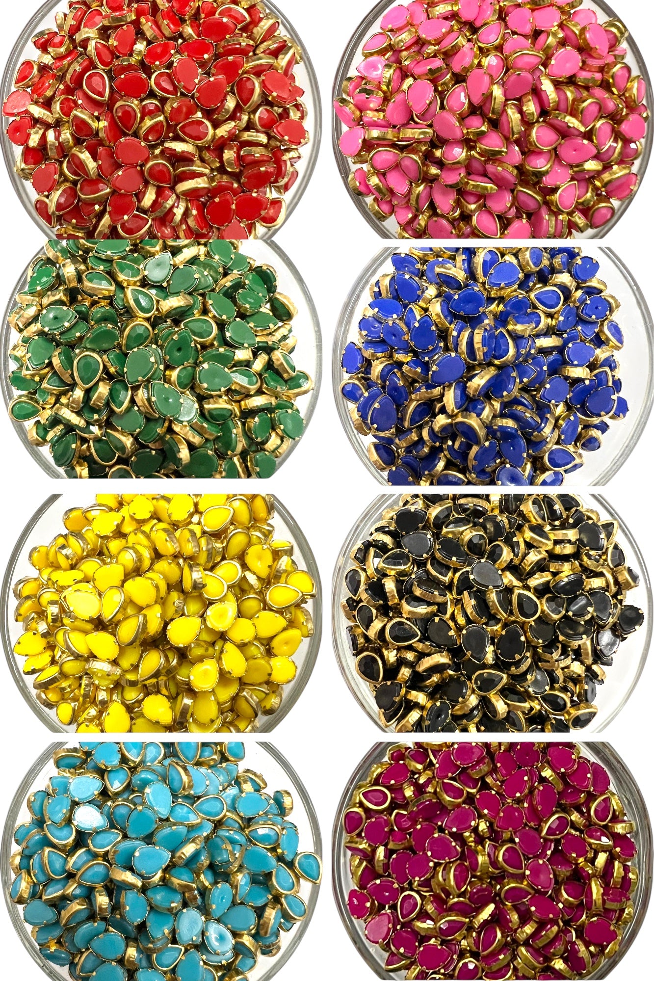 Drop Matt Multicolour Set of 8 Colours With Free Fabric Glue 800 Pieces