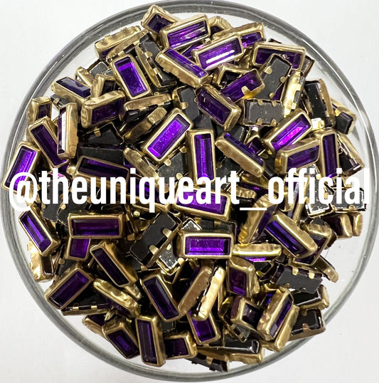 Purple 3x7 Glass Rectangle