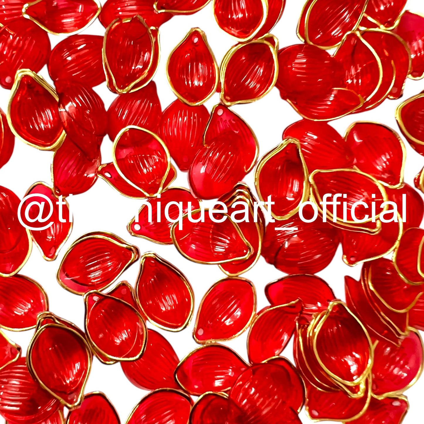 Red Petals Beads