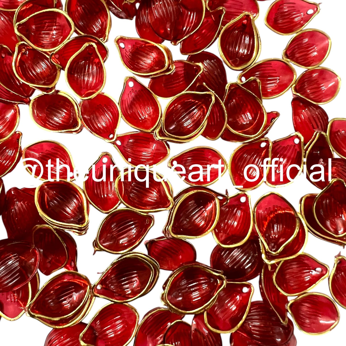 Maroon Petals Beads