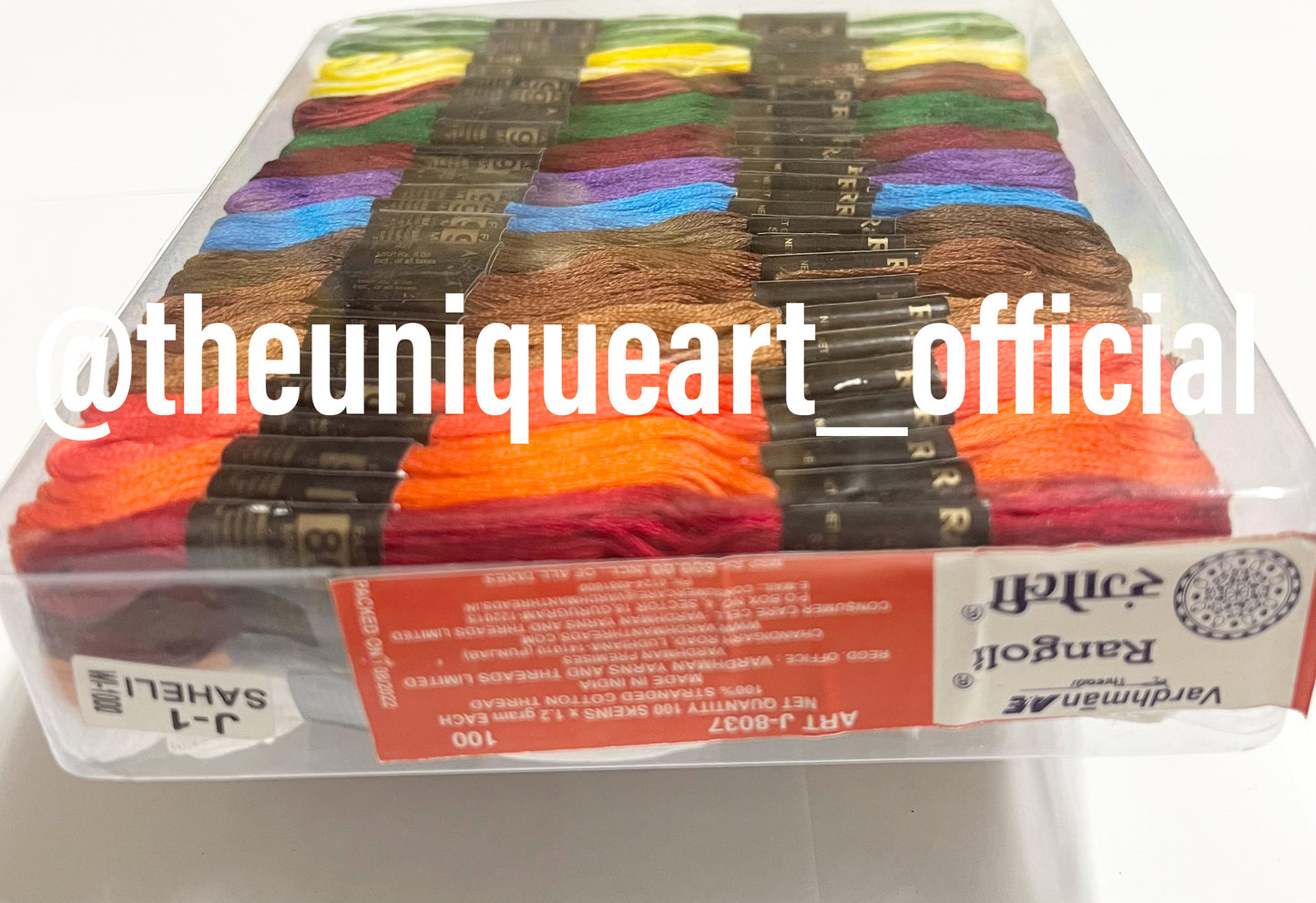 Stranded Cotton Thread Pack Of 100 Pieces (2 Pieces Of Each 50 Colours)