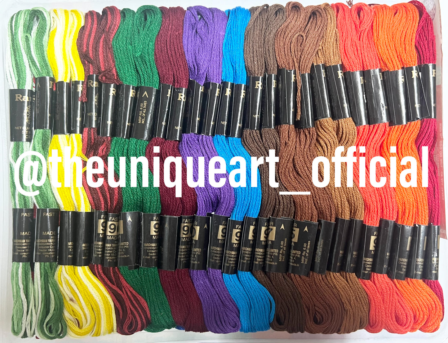 Stranded Cotton Thread Pack Of 100 Pieces (2 Pieces Of Each 50 Colours)