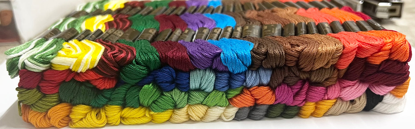 Stranded Cotton Thread Pack Of 100 Pieces (2 Pieces Of Each 50 Colours)