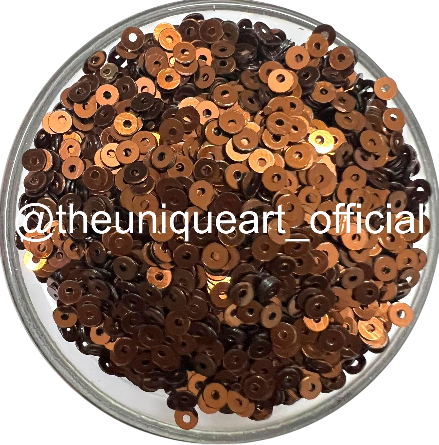 3mm Brown Metal Sequins