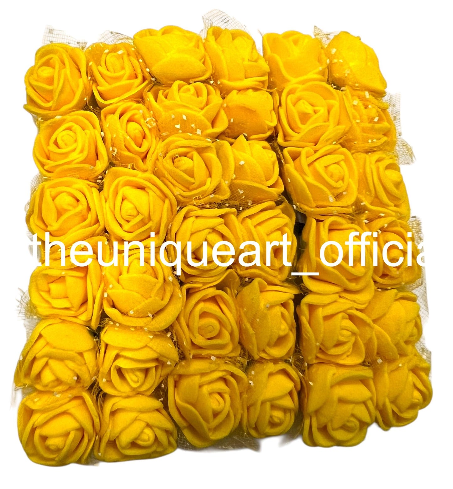 Foam Flower Golden Yellow (12pcs)