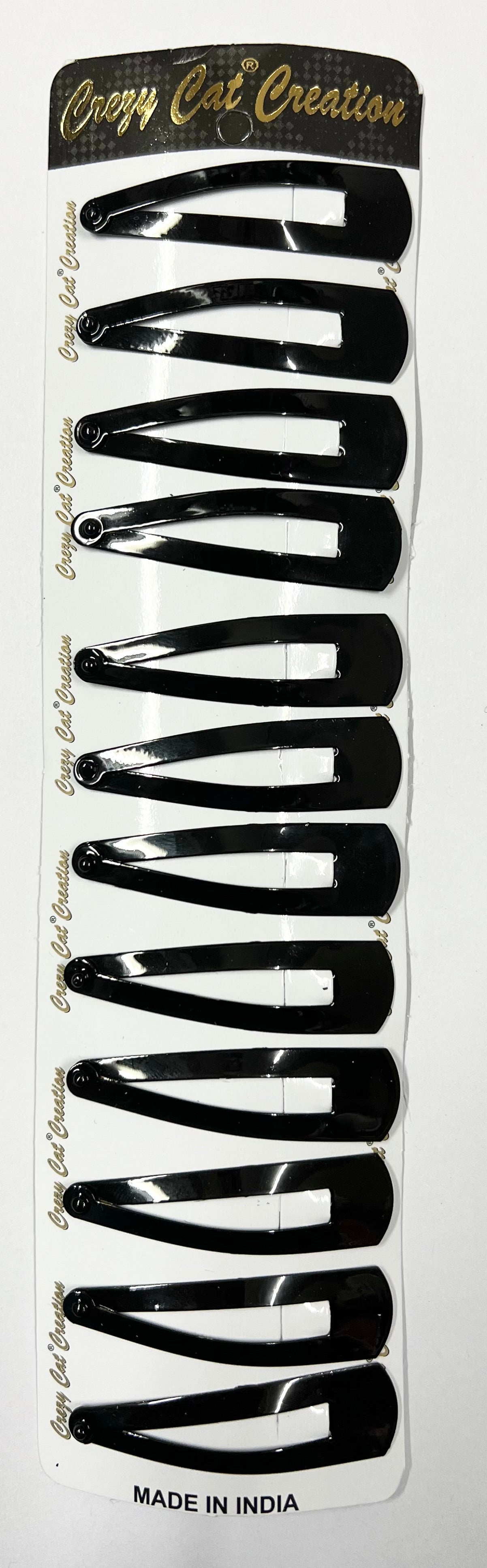 High Quality Black Tic Tac Clip 5cm Pack Of 12 Pieces
