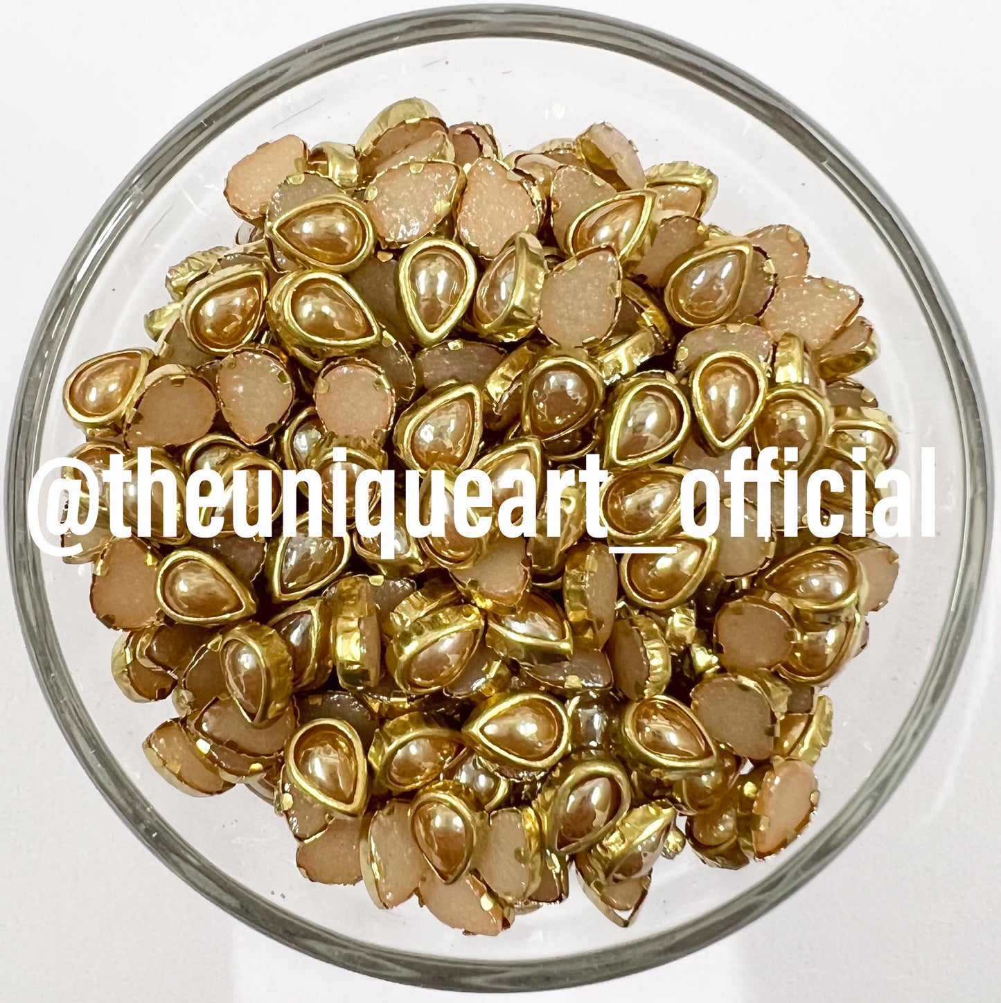 Drop 4*6mm Ceramic Golden