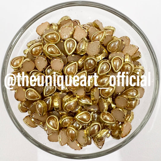 Drop 4*6mm Ceramic Golden