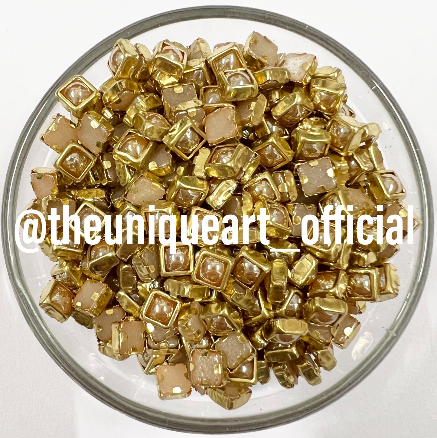 Square 4x4mm Ceramic Golden