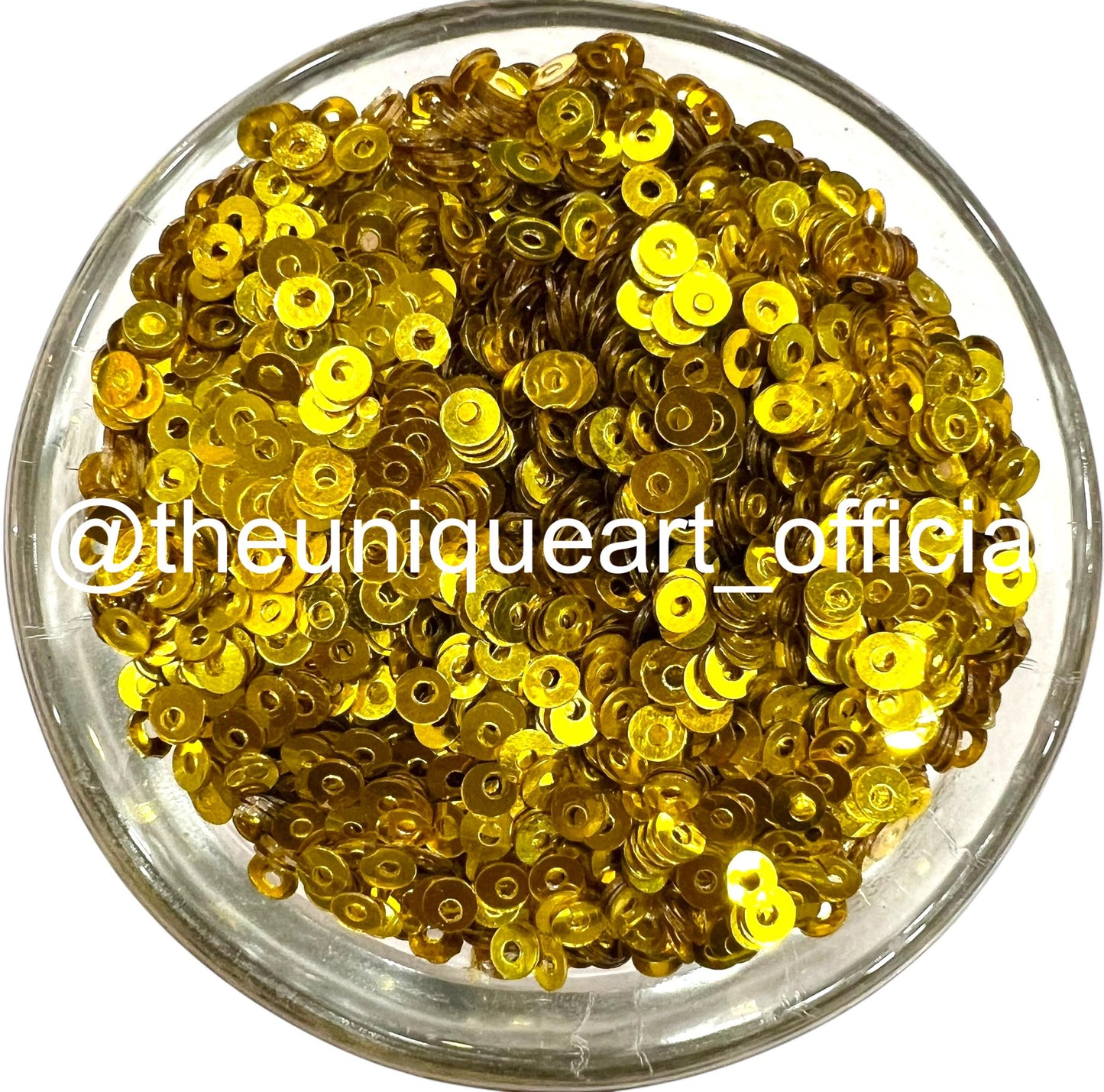 3mm Dark Golden Metal Sequence