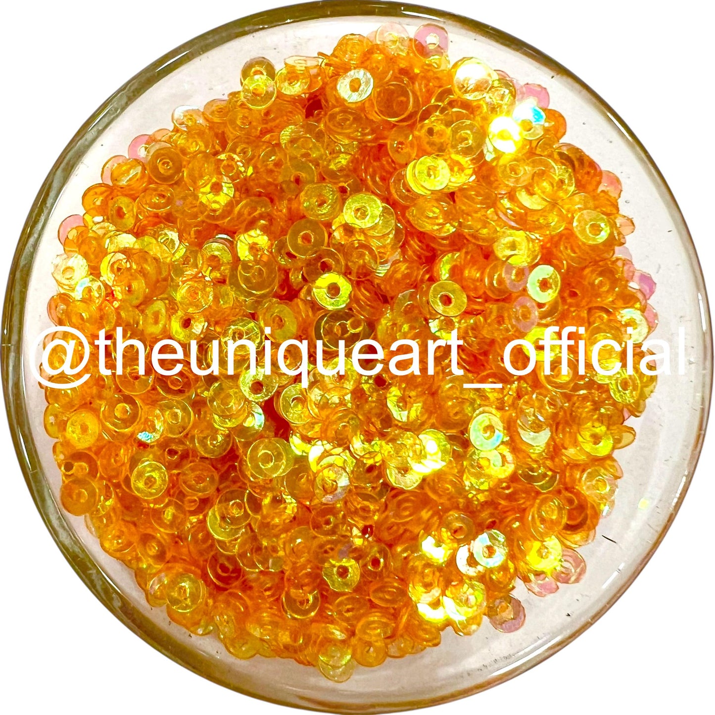 3mm Golden Transparent Rainbow Sequins