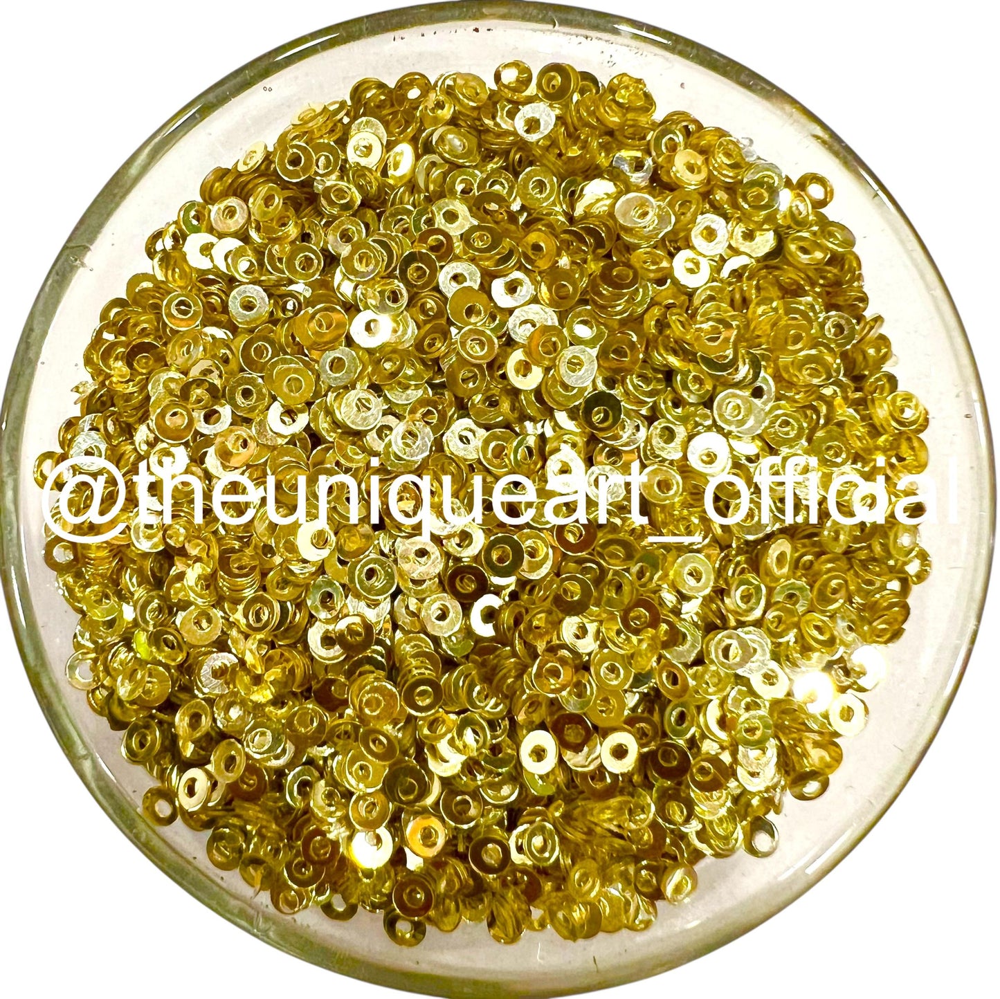 2mm Light Golden Metal Sequence