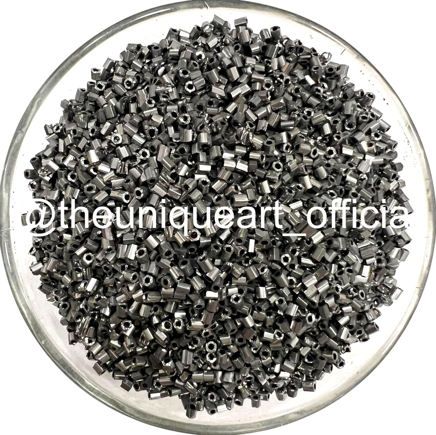Gun Metal Cut Beads