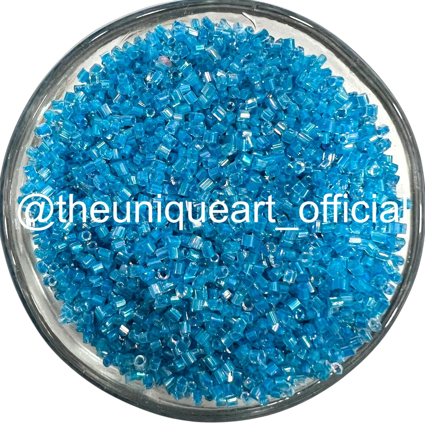 Dark Firozi Rainbow Cut Beads