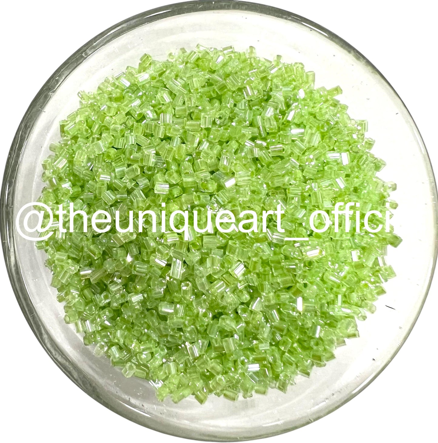 Light Green Cut Beads