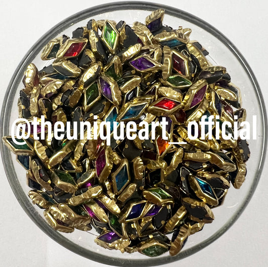 Multicolour 8x4 Diamond Glass
