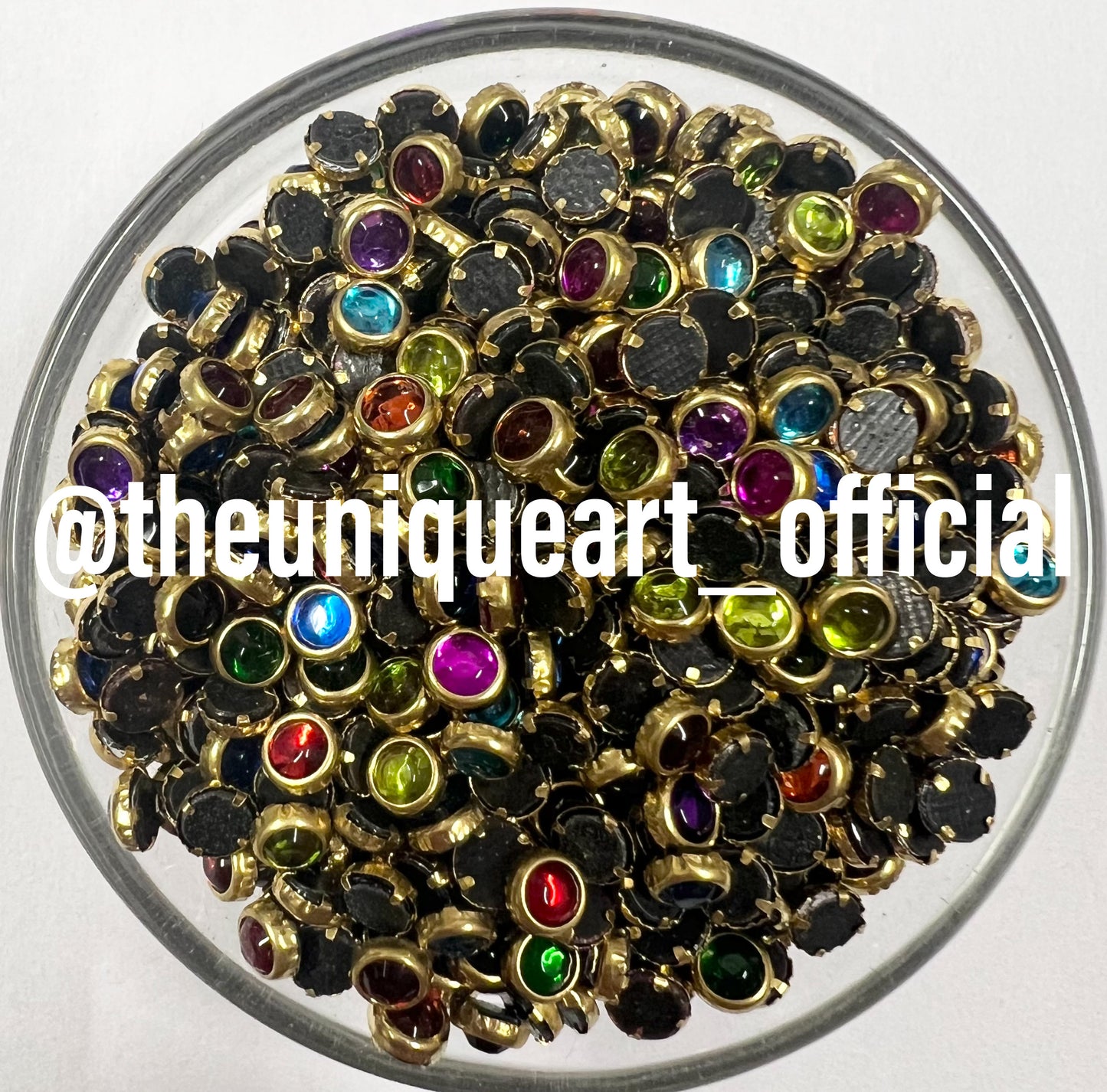 Multicolour 4mm Round Glass