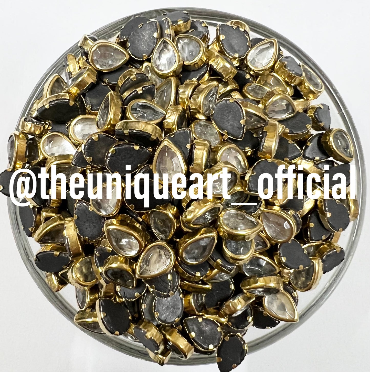 Drop 4x6mm Silver Glossy